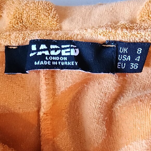 Jaded London Womens 4 Romper Toweling Playsuit Terry Cloth Orange Retro Party - Picture 8 of 10